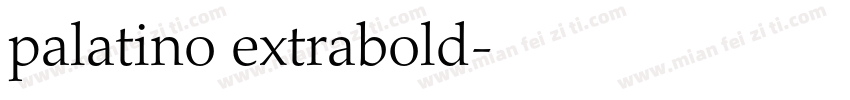 palatino extrabold字体转换